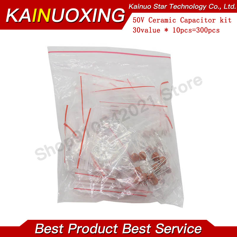Capacitor Kit Assortment - 300pcs 30value 50V Ceramic Capacitor Assorted