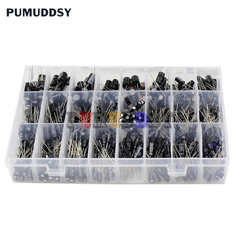 Capacitor Kit Assortment - 500PCS/lot 0.1UF-1000UF 24Values Aluminum Electrolytic Capacitors