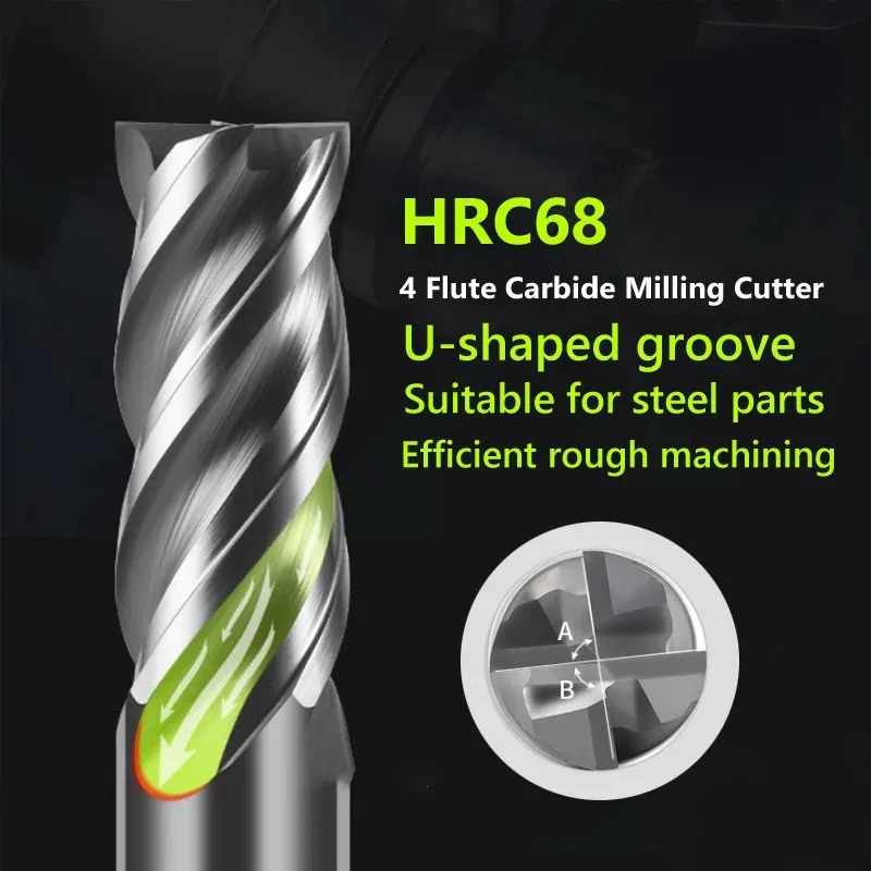 CNC HRC68 Carbide End Mill Une - огляд і ціна Diy Cnc Router Electronics