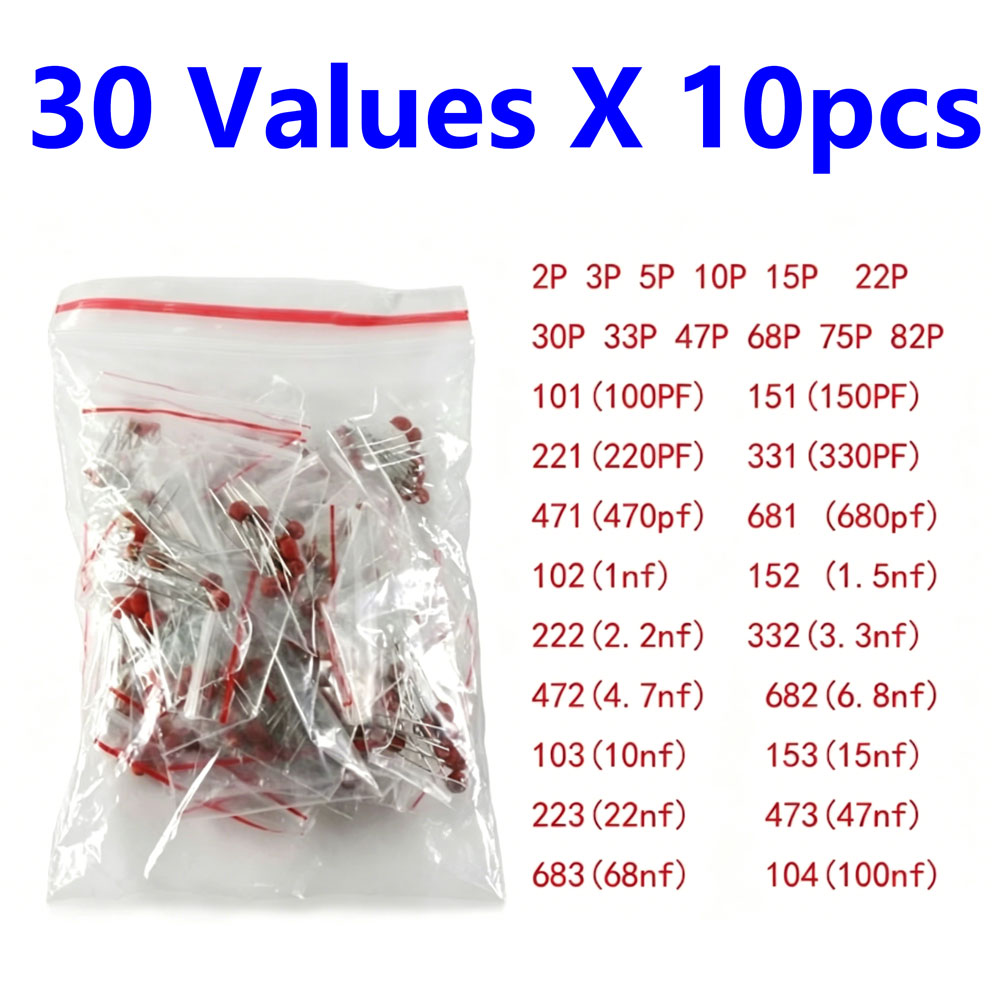 300pcs  Ceramic Capacitor Set  - огляд і ціна Capacitor Kit Assortment