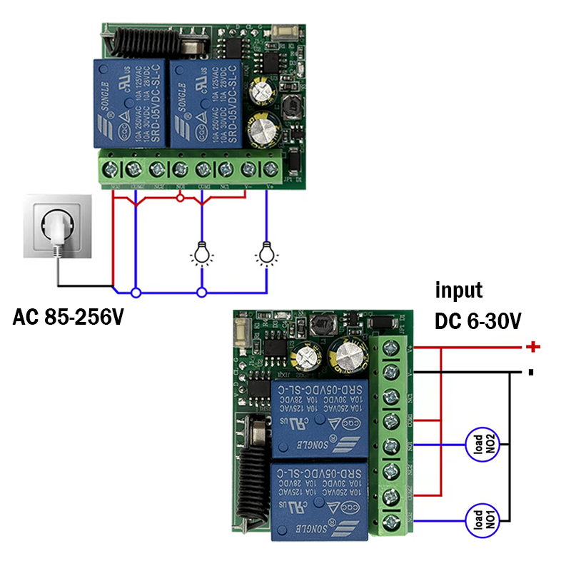 DC 12V 24V AC 220V RF433 2CH M - огляд і ціна Rf 433Mhz Module