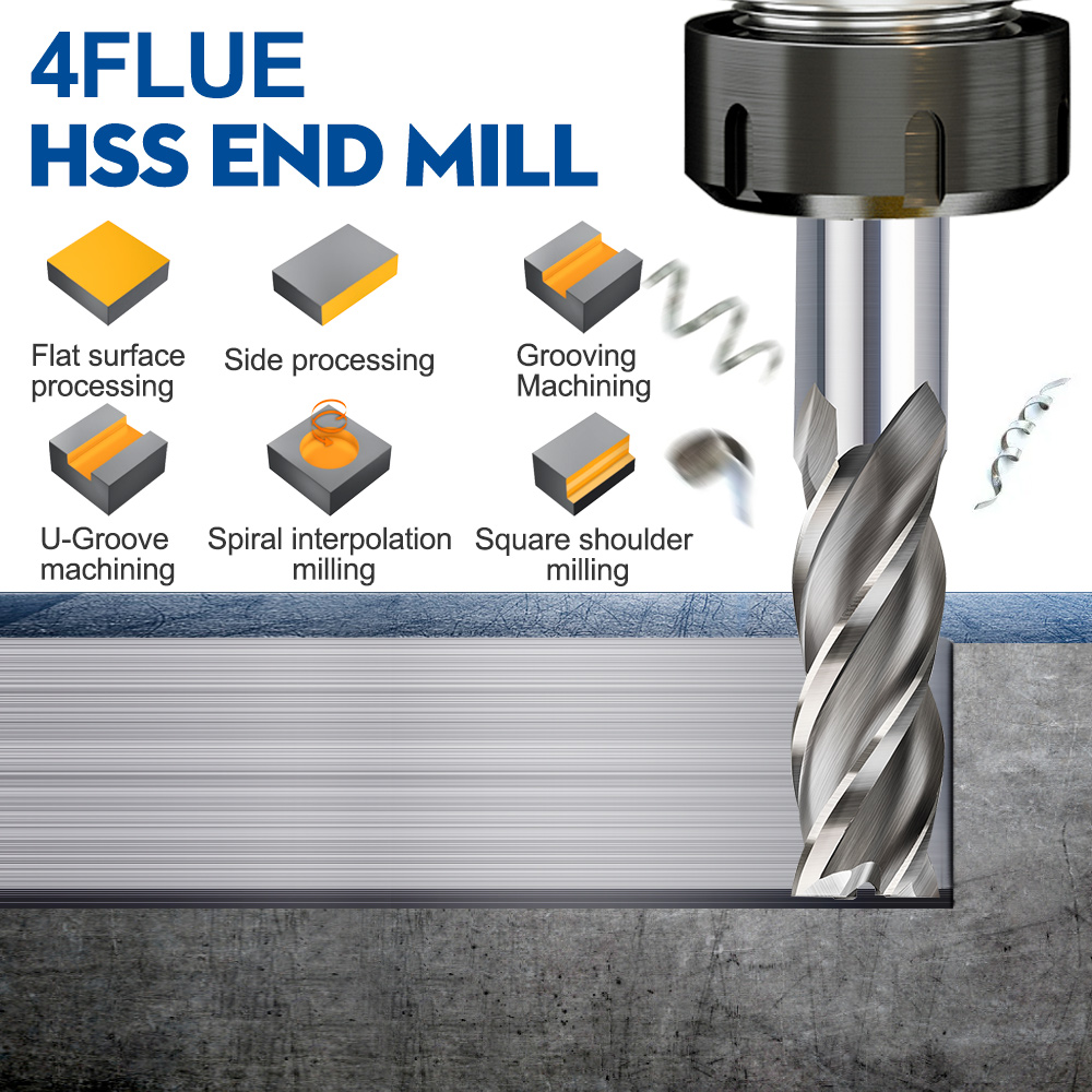 XCAN HSS Milling Cutter 4 Flut - огляд і ціна Diy Cnc Router Electronics