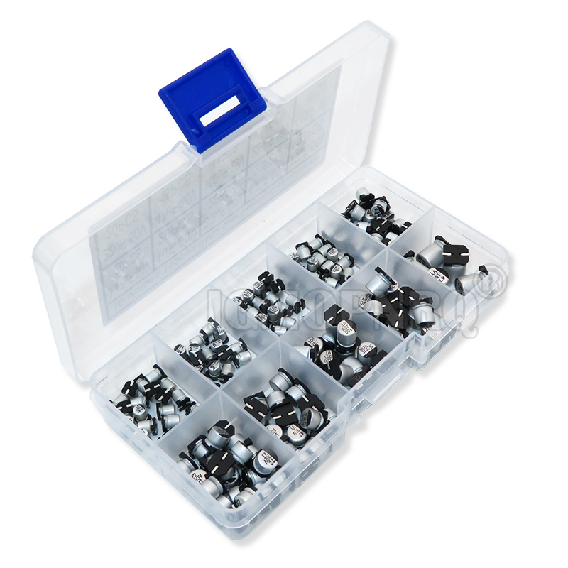 165PCS 10Values SMD Aluminum E - огляд і ціна Capacitor Kit Assortment