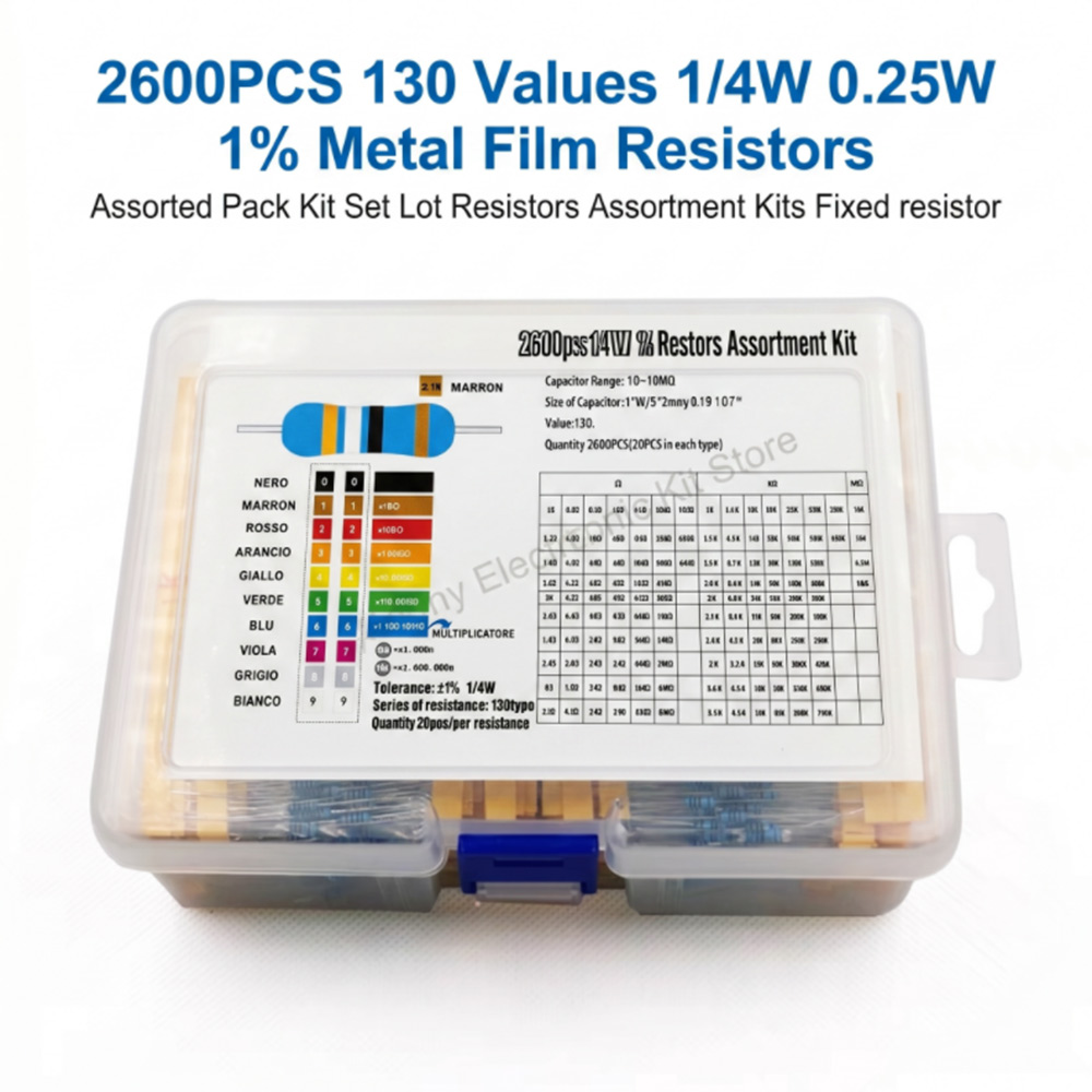 2600pcs Metal Film Resistors A - огляд і ціна Diy Electronics Com