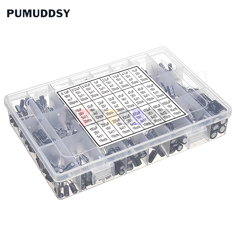 500PCS/lot 0.1UF-1000UF 24Valu - огляд і ціна Capacitor Kit Assortment